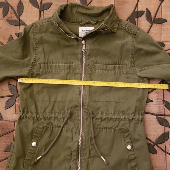 Army Green Trendy Combat style casual Jacket EUC - Picture 7 of 8